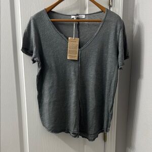 Project Social T Charcoal V-Neck Tee